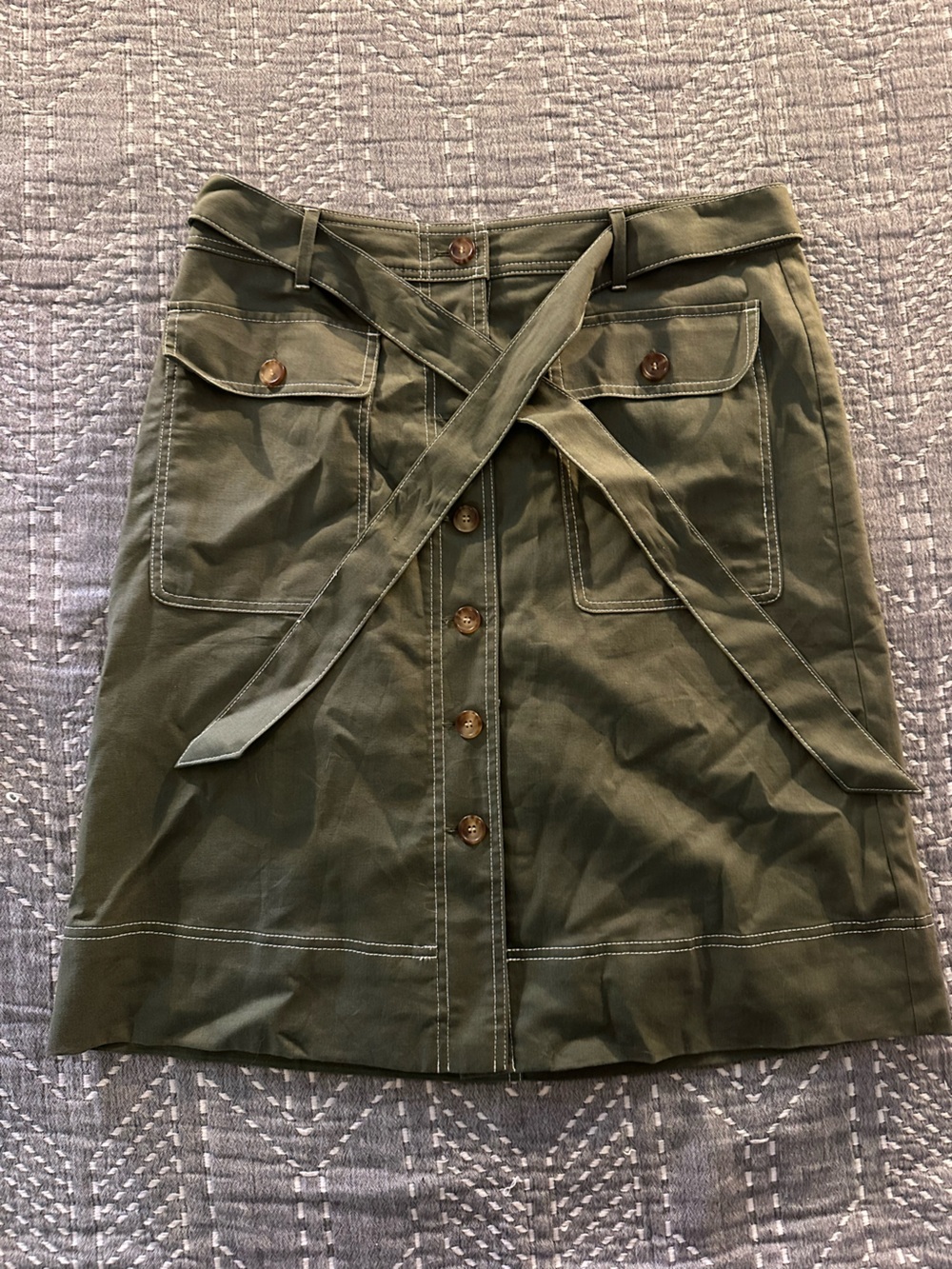 J. Crew Olive Green Skirt with Branded Tag